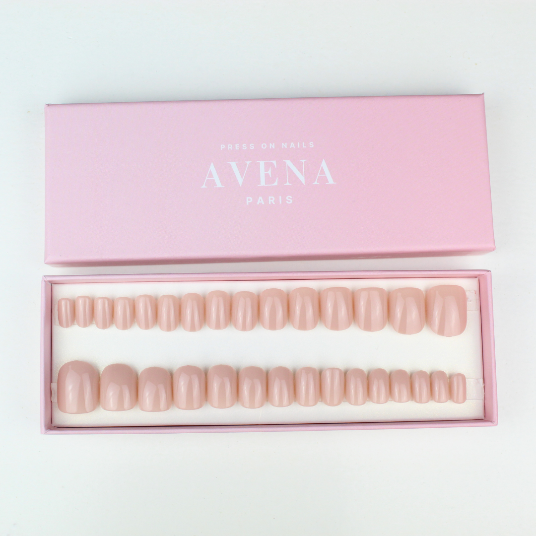 Beige Rosé - Extra court arrondi