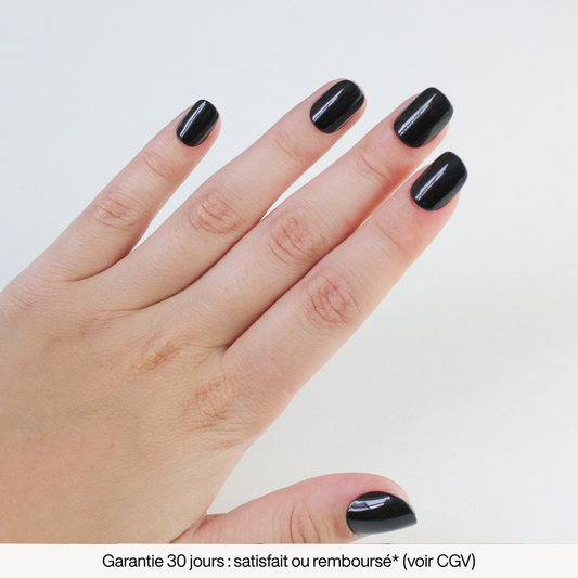 Noir Uni - Extra court arrondi